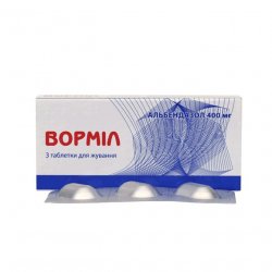 Вормил (аналог Альдазол, Альбендазол) жевательные таблетки 400 мг N3 в Москве и области фото